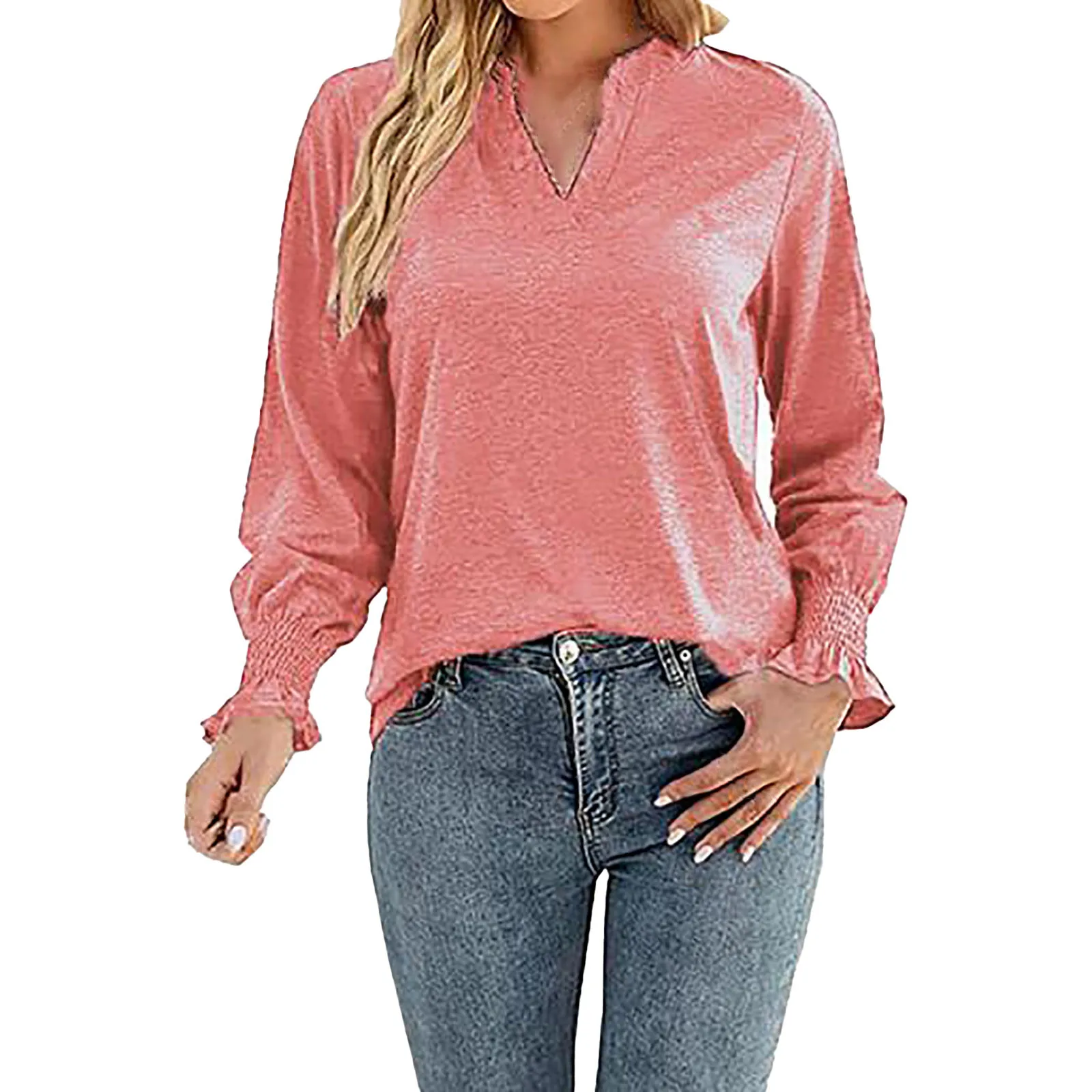 Fall Women's Tops Casual Loose Comfortable V Neck Pleated Flared Sleeve Long Sleeve T Shirts 2023 Autumn Trendy Elegant Tees
Fall Women's Tops Casual Loose Comfortable V Neck Pleated Flared Sleeve Long Sleeve T Shirts 2023 Autumn Trendy Elegant Tees