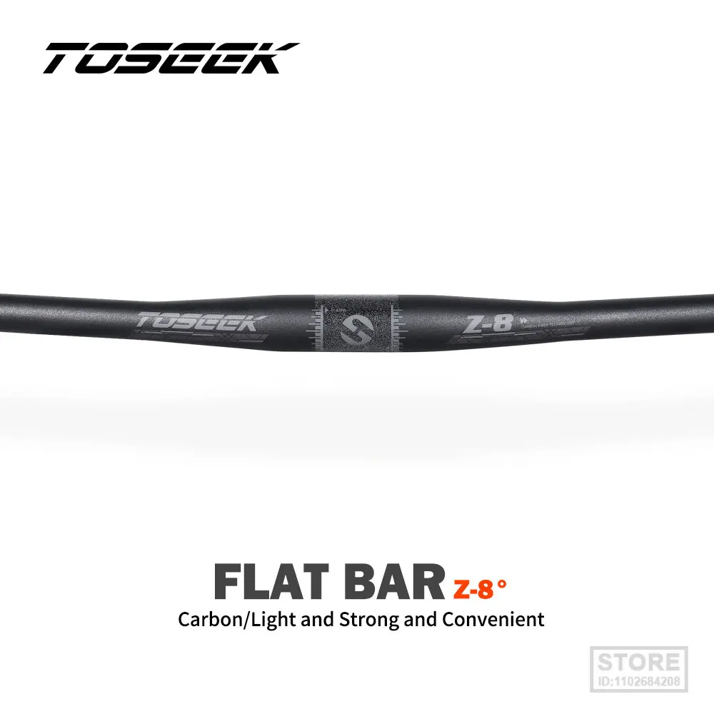 

TOSEEK 8 Degrees Mtb Carbon Handlebar Bicycle 31.8*600-720/740/760mm Matt Black s For Bike Accessories