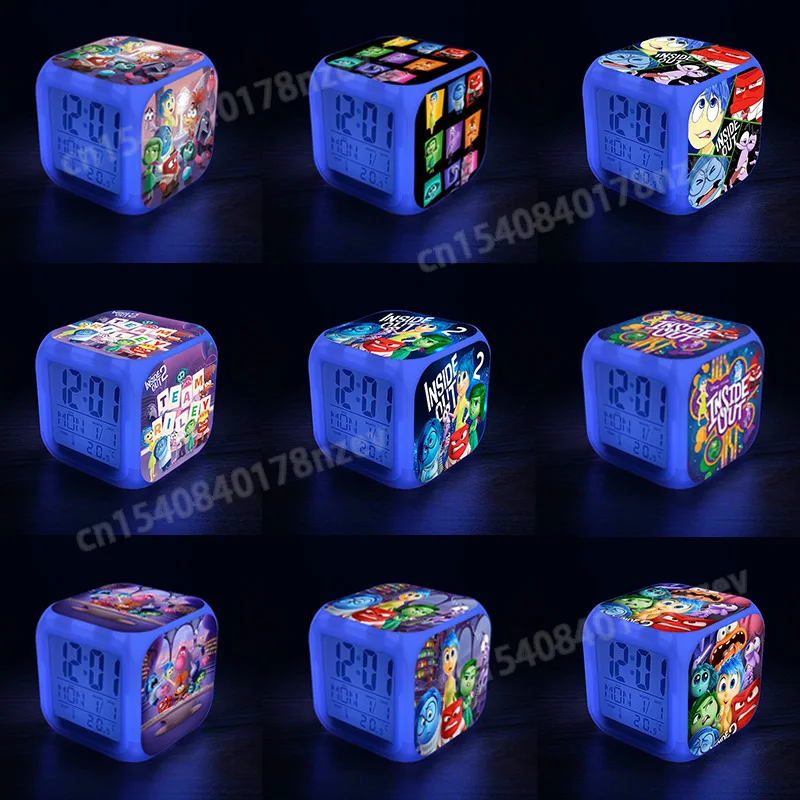 New Inside Out 2 Cartoon LED Colorful Lamp Clock Joy Sadness Anger Disgust Anime Figure Student Digital Night Lights Toys Gift
New Inside Out 2 Cartoon LED Colorful Lamp Clock Joy Sadness Anger Disgust Anime Figure Student Digital Night Lights Toys Gift