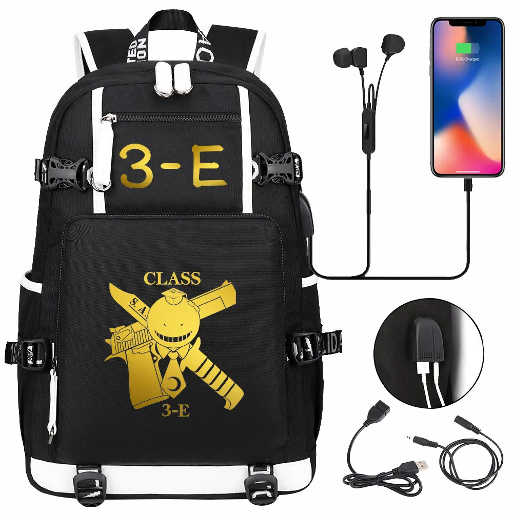 USB Boy Girl Kids Book Bags Anime Assassination Classroom Large Capacity Teenagers Schoolbags Women Men Laptop Travel Backpack
USB Boy Girl Kids Book Bags Anime Assassination Classroom Large Capacity Teenagers Schoolbags Women Men Laptop Travel Backpack