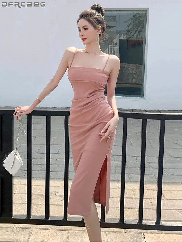 Fashion Sexy Strapless Pink Midi Dress Women Summer Off Shoulder Backless Party Night Dress Korean Bodycon Split Corset Vestidos
Fashion Sexy Strapless Pink Midi Dress Women Summer Off Shoulder Backless Party Night Dress Korean Bodycon Split Corset Vestidos