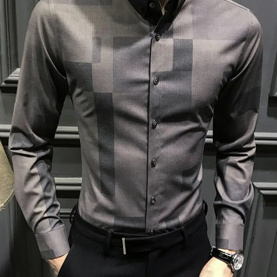 Autumn new men's long sleeve shirt Korean fashion autumn shirt casual handsome jacket business men's clothing
Autumn new men's long sleeve shirt Korean fashion autumn shirt casual handsome jacket business men's clothing