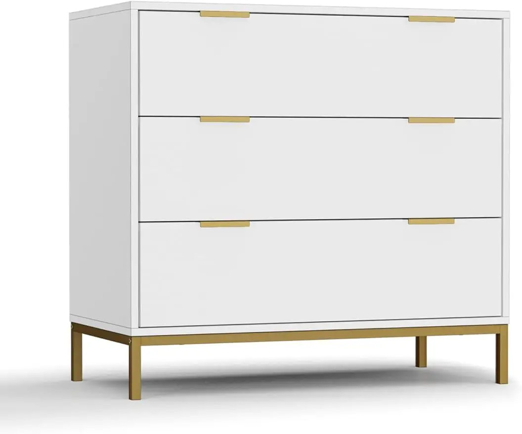 White Dresser for Bedroom, 3 Drawer Dresser with Spacious Storage Modern Wood Chest of Drawers for Bedroom Living Room Hallway
White Dresser for Bedroom, 3 Drawer Dresser with Spacious Storage Modern Wood Chest of Drawers for Bedroom Living Room Hallway