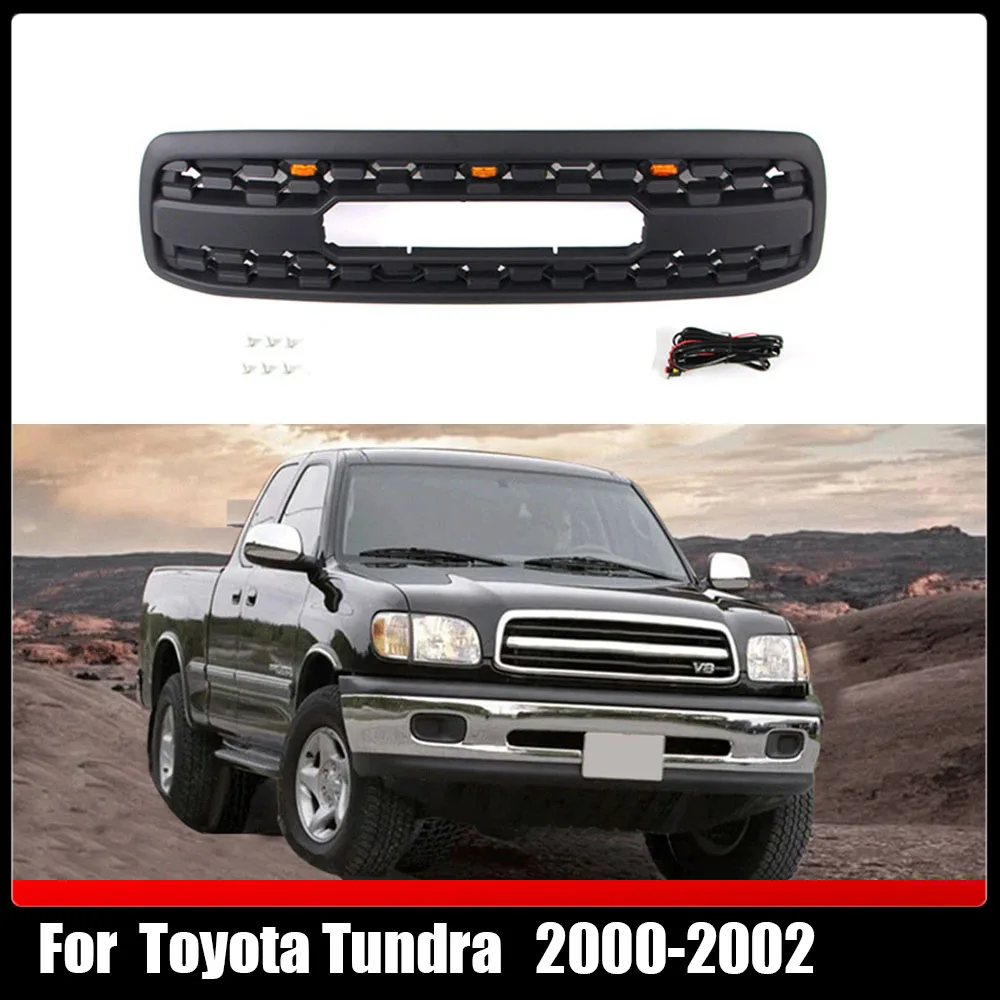 For Toyota Tundra 2000-2002 4X4 Offroad Upgrade Exterior Front Bumper Mesh Grille ABS W/LED Hood Upper Cover Grill Racing Grills
For Toyota Tundra 2000-2002 4X4 Offroad Upgrade Exterior Front Bumper Mesh Grille ABS W/LED Hood Upper Cover Grill Racing Grills