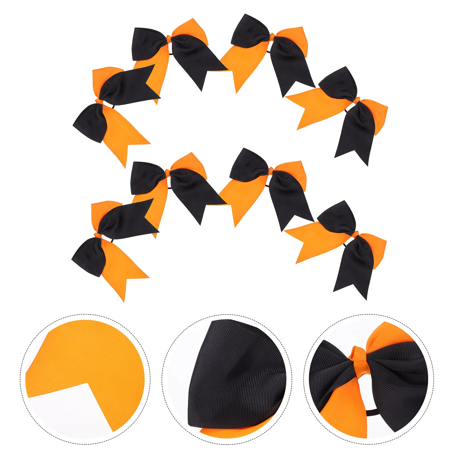 

8 Pcs Hair Tie Cheerleader Bows for Women Halloween Swallowtail Girls Ribbon Miss Ties with Scrunchies