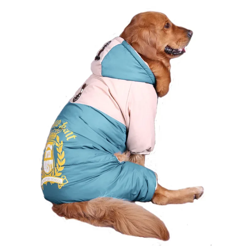 

Big Dog Clothes Bernard Dog Medium and Large Dog Plus Velvet Thickened Four-legged Cotton Coat Pet Clothing