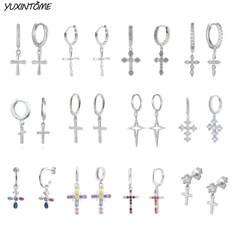 925 Sterling Silver Ear Needle Classic Cross Earrings Simple And Elegant Women's Earrings Pendant Daily Outings Wear Jewelry
925 Sterling Silver Ear Needle Classic Cross Earrings Simple And Elegant Women's Earrings Pendant Daily Outings Wear Jewelry