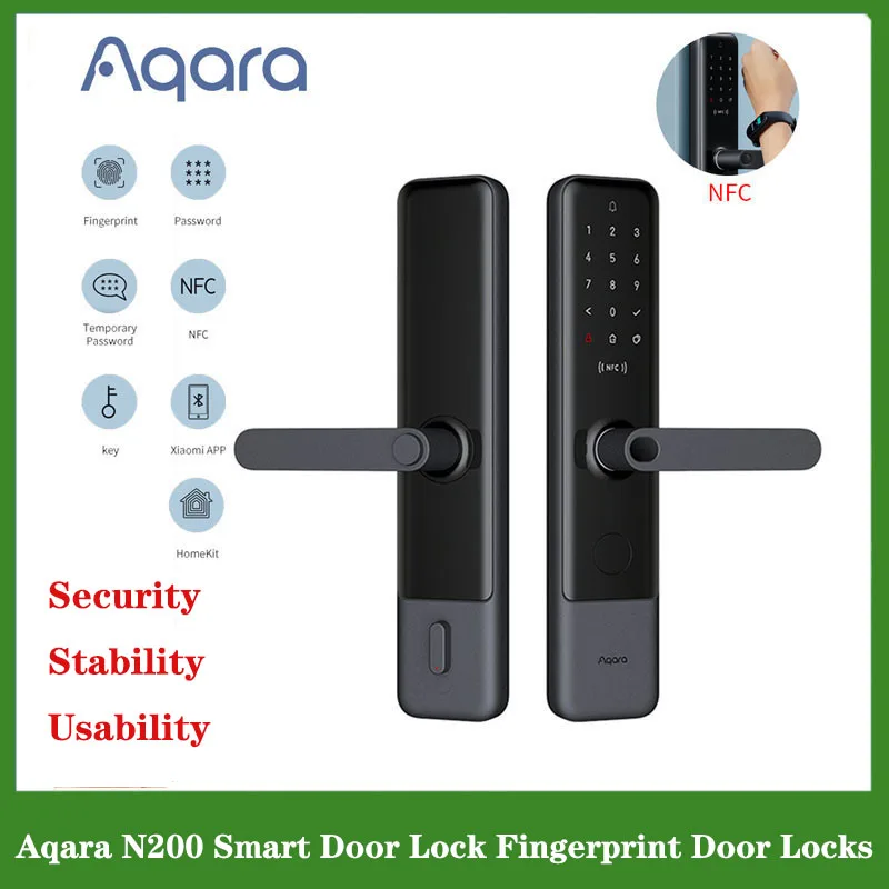 Aqara N200 Smart Door Lock Fingerprint Locks For Bluetooth Password NFC Unlock Mi Home Apple HomeKit Smart Home
Aqara N200 Smart Door Lock Fingerprint Locks For Bluetooth Password NFC Unlock Mi Home Apple HomeKit Smart Home