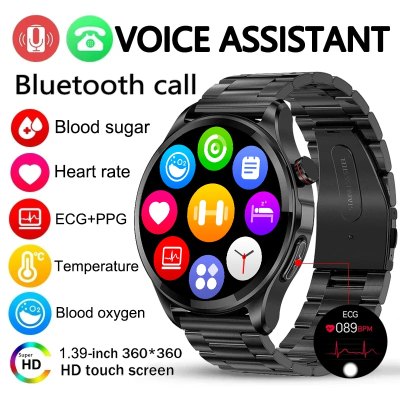 2023 New ECG Blood Glucose Health Smart Watch Men Women Bluetooth Call Watches Thermometer Sleep Monitoring Sport Smartwatch Men
2023 New ECG Blood Glucose Health Smart Watch Men Women Bluetooth Call Watches Thermometer Sleep Monitoring Sport Smartwatch Men