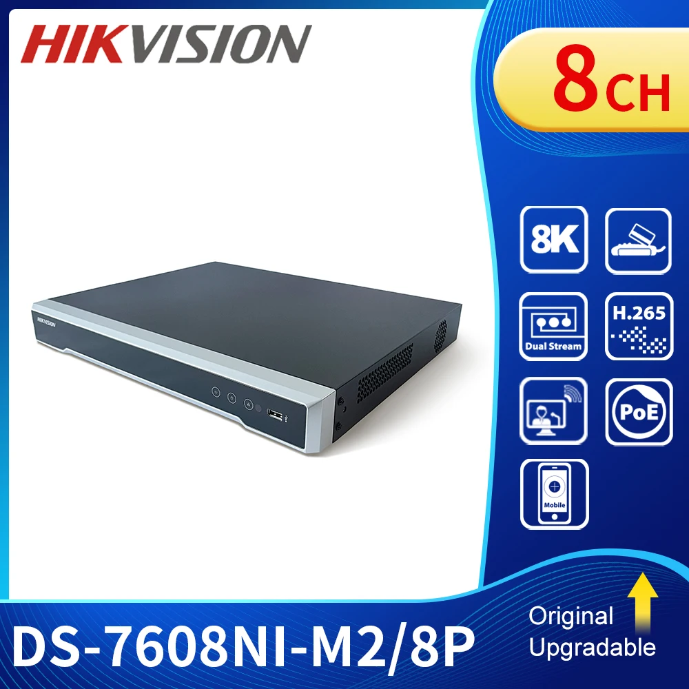 

Сетевой видеорегистратор Hikvision M Series 32mp 8CH 8K POE NVR DS-7608NI-M2/8P H.265 + сетевой видеорегистратор для IP-камер до