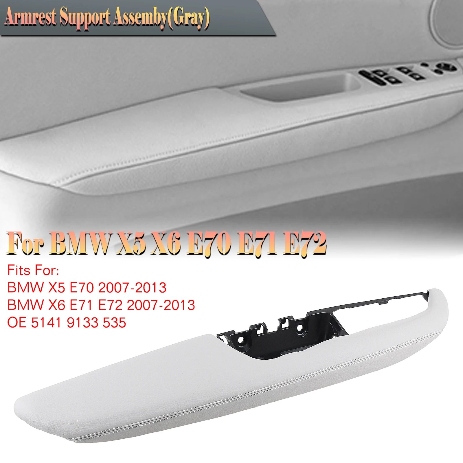 For BMW X5 E70 X6 E71 E72 2007 2008 2009 2010-2013 LHD Inner Front Left Door Armrest Support Assemby Handle Panel Cover Frame
For BMW X5 E70 X6 E71 E72 2007 2008 2009 2010-2013 LHD Inner Front Left Door Armrest Support Assemby Handle Panel Cover Frame