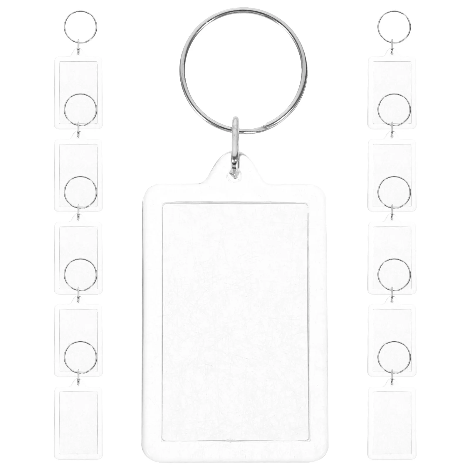 

30 Pcs Photo Frame Key Ring Fob Keychain Picture Holder Blanks Acrylic Bulk Keyrings Keychains