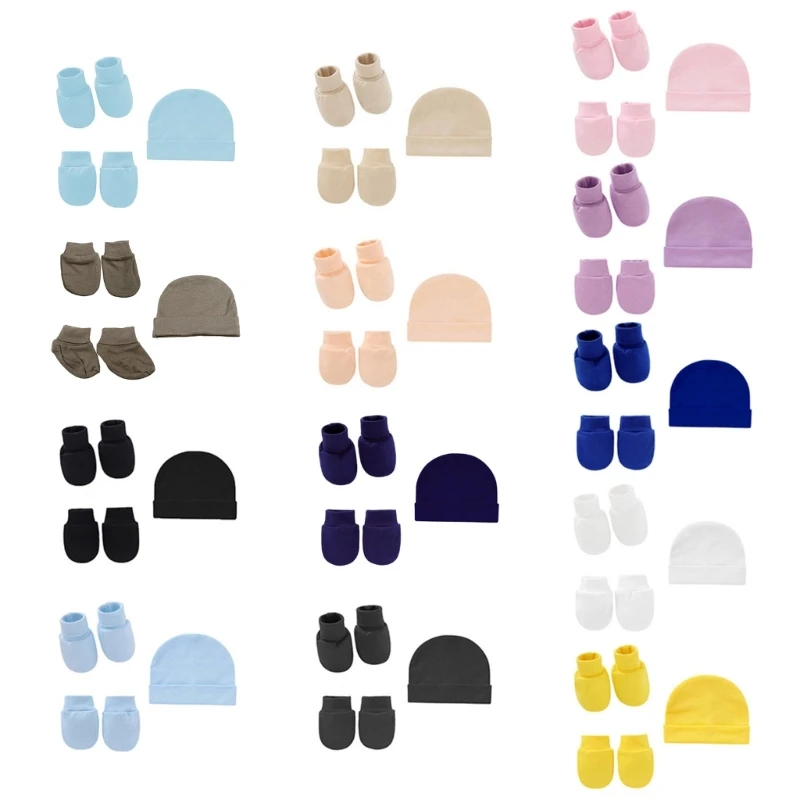 3 Pcs/Set Solid Color Spring Autumn Summer Single Layer Baby Anti Scratching Soft Cotton Gloves Hat Foot Cover Set
3 Pcs/Set Solid Color Spring Autumn Summer Single Layer Baby Anti Scratching Soft Cotton Gloves Hat Foot Cover Set