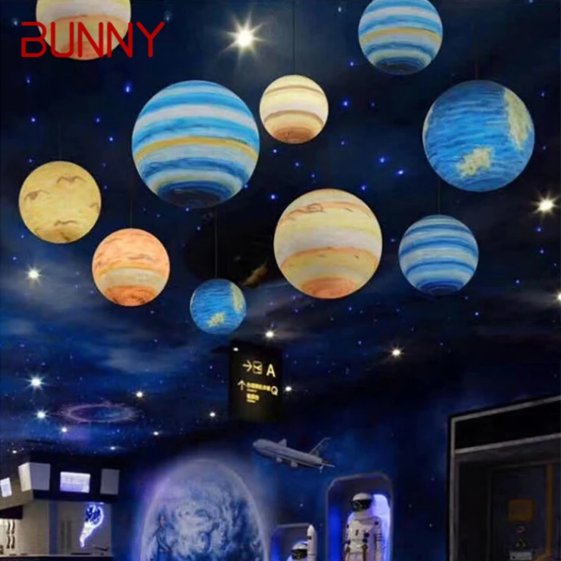 

BUNNY Wedding Planet Chandelier Sun Moon Stars Sky Top Stage Store Bar Restaurant Kindergarten Decoration