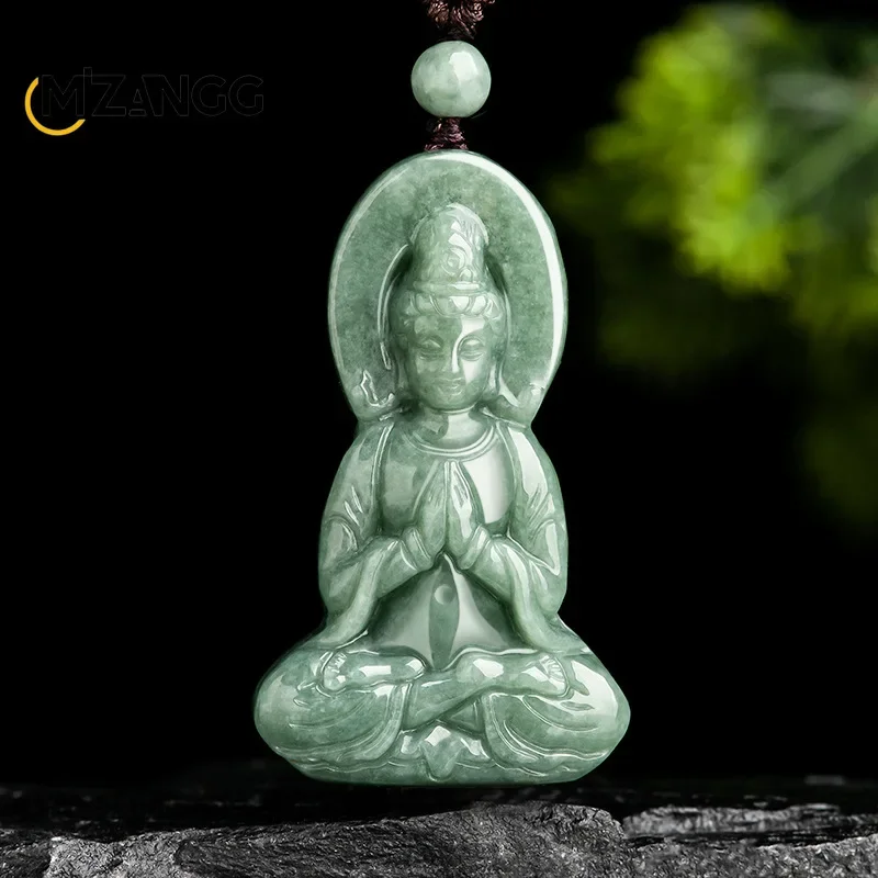 Natural Jadeite Three-dimensional GuanYin Pendant Finely Carved Fashion Charm Men and Women Jewelry Necklace Lucky Amulet
Natural Jadeite Three-dimensional GuanYin Pendant Finely Carved Fashion Charm Men and Women Jewelry Necklace Lucky Amulet
