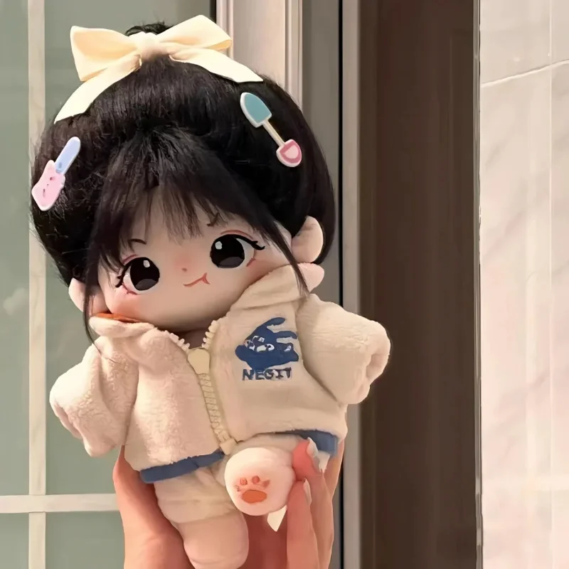 20cm Plush Human Doll Figure Baby Doll Cute Face Kawaii Nude Cotton