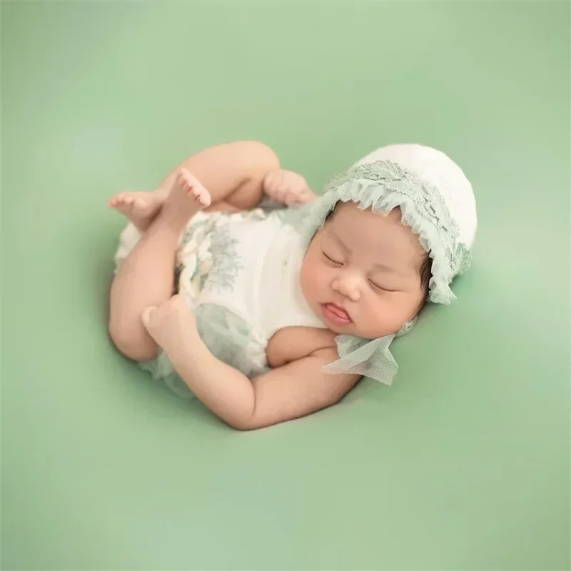 

Newborn Photography Props Hat Headband Baby Girl Lace Dress Romper Bodysuits Outfit Photography Clothing Baby Accessories