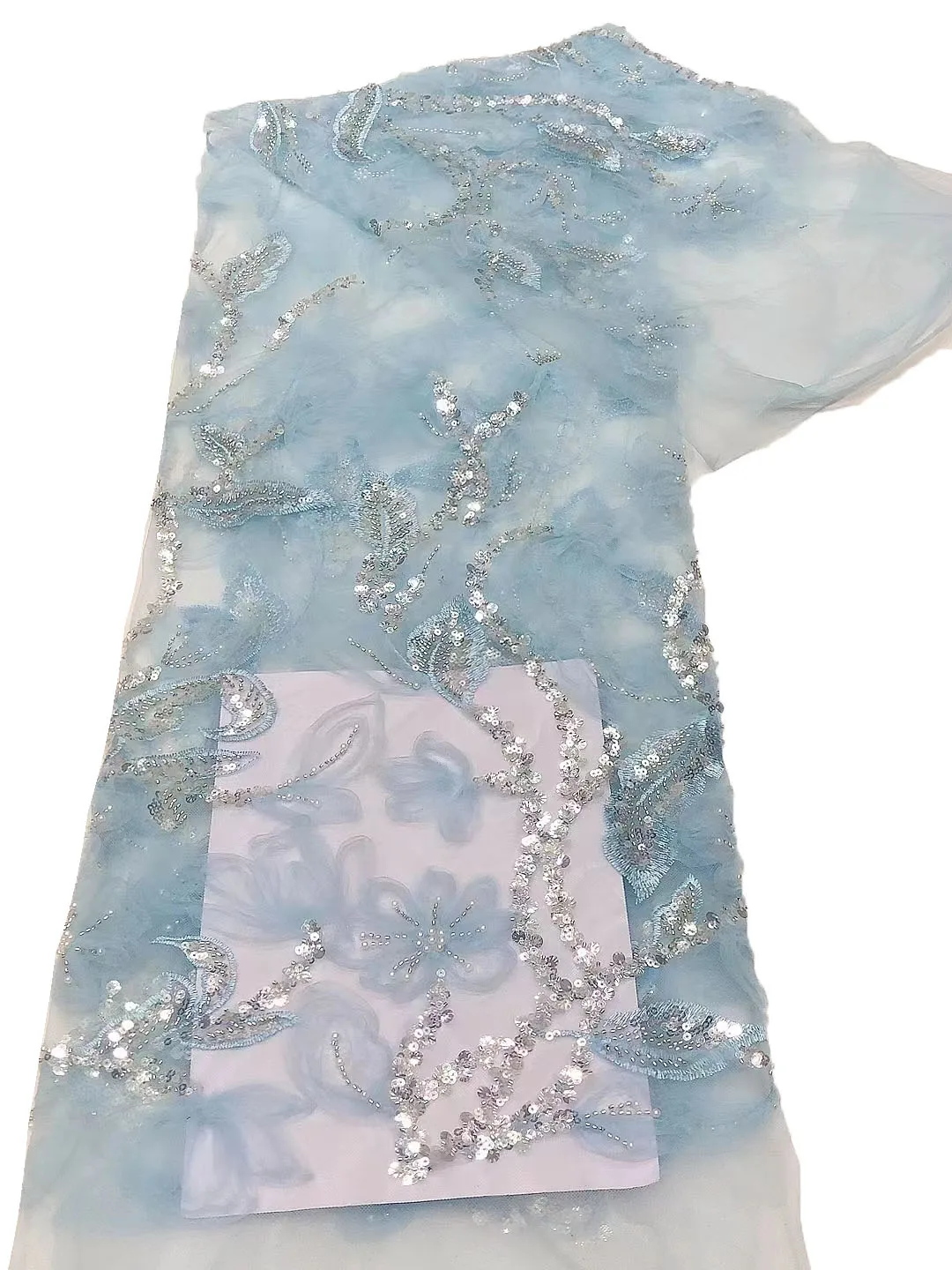 New 3D chiffon flower three-dimensional bead tube bead lace embroidery, French fashion temperament dress evening gown
New 3D chiffon flower three-dimensional bead tube bead lace embroidery, French fashion temperament dress evening gown