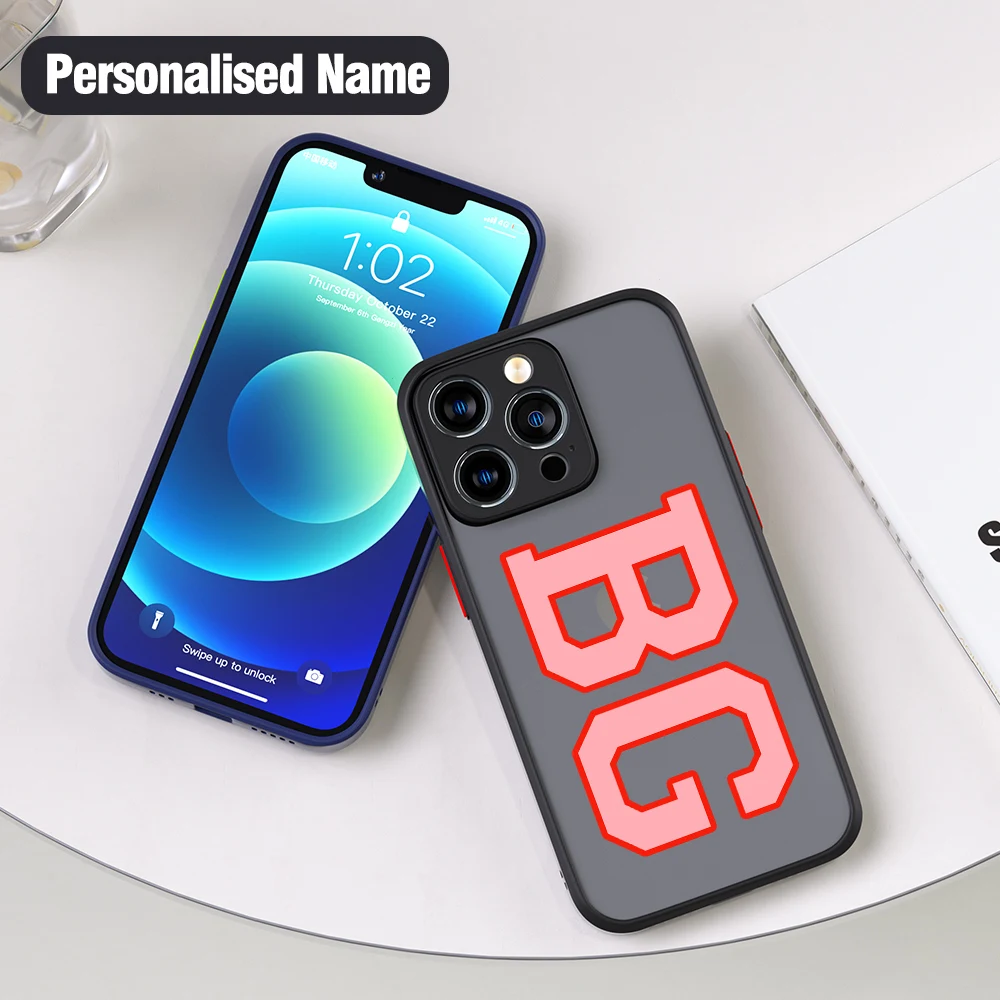 Customization Personalised Initial Letter Transparent Frosted Phone Case for iPhone 14 13 12 11 Pro Max X XS XR Luxury DIY Cover
Customization Personalised Initial Letter Transparent Frosted Phone Case for iPhone 14 13 12 11 Pro Max X XS XR Luxury DIY Cover