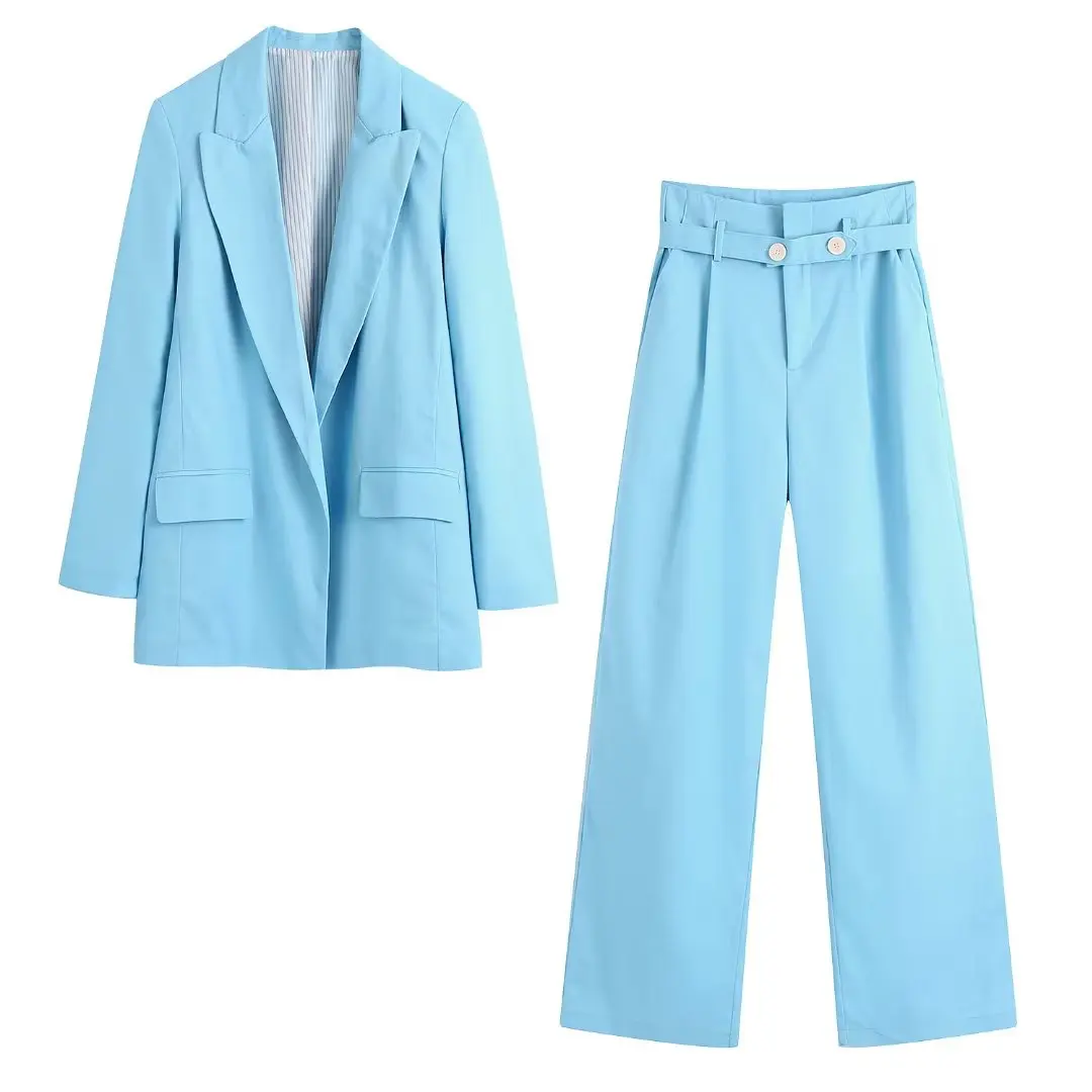 Woman Casual Blue Loose Linen Blazer Suit 2023 Female Soft High Waisted Button Straight Pants Sets Office Ladies Blazers Set
Woman Casual Blue Loose Linen Blazer Suit 2023 Female Soft High Waisted Button Straight Pants Sets Office Ladies Blazers Set