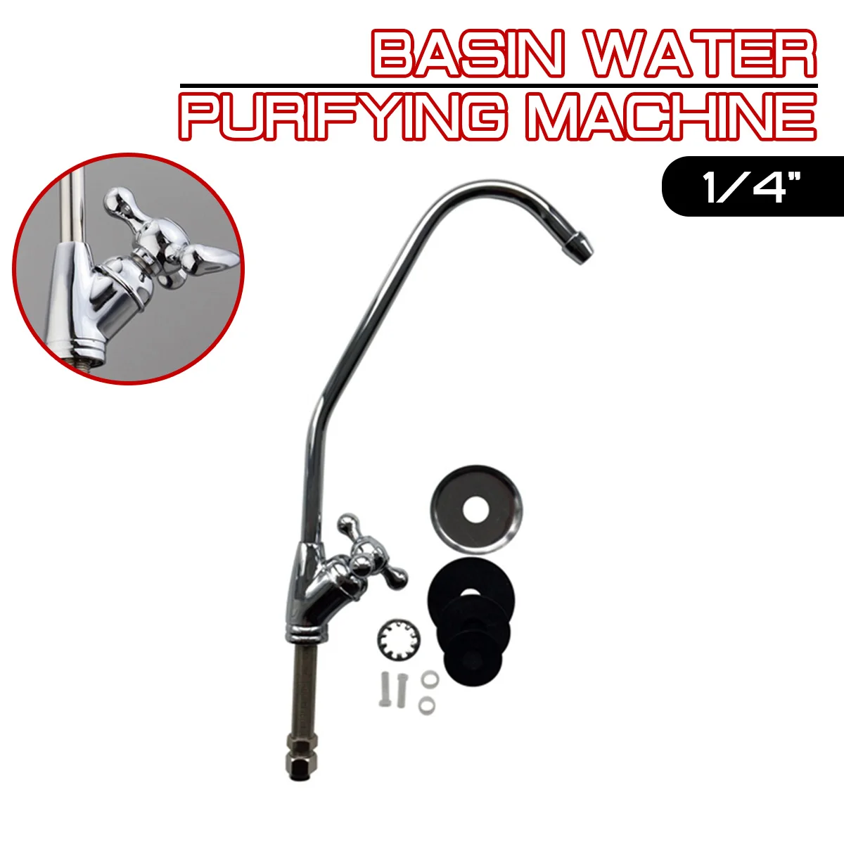 1/4"Ceramic Core Gooseneck Water Purifier Faucet RO Reverse Osmosis Membrane Drinking Water Filter Parts External Chrome Plating
1/4"Ceramic Core Gooseneck Water Purifier Faucet RO Reverse Osmosis Membrane Drinking Water Filter Parts External Chrome Plating