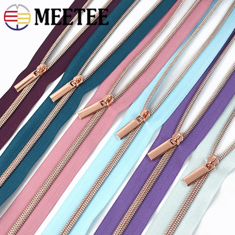 

2/5/10M 5# Coil Nylon Zipper with Zippers Sliders for Jacket Bags Decor Zip Tape Clothes Zips Repair Kit Sewing Accessories