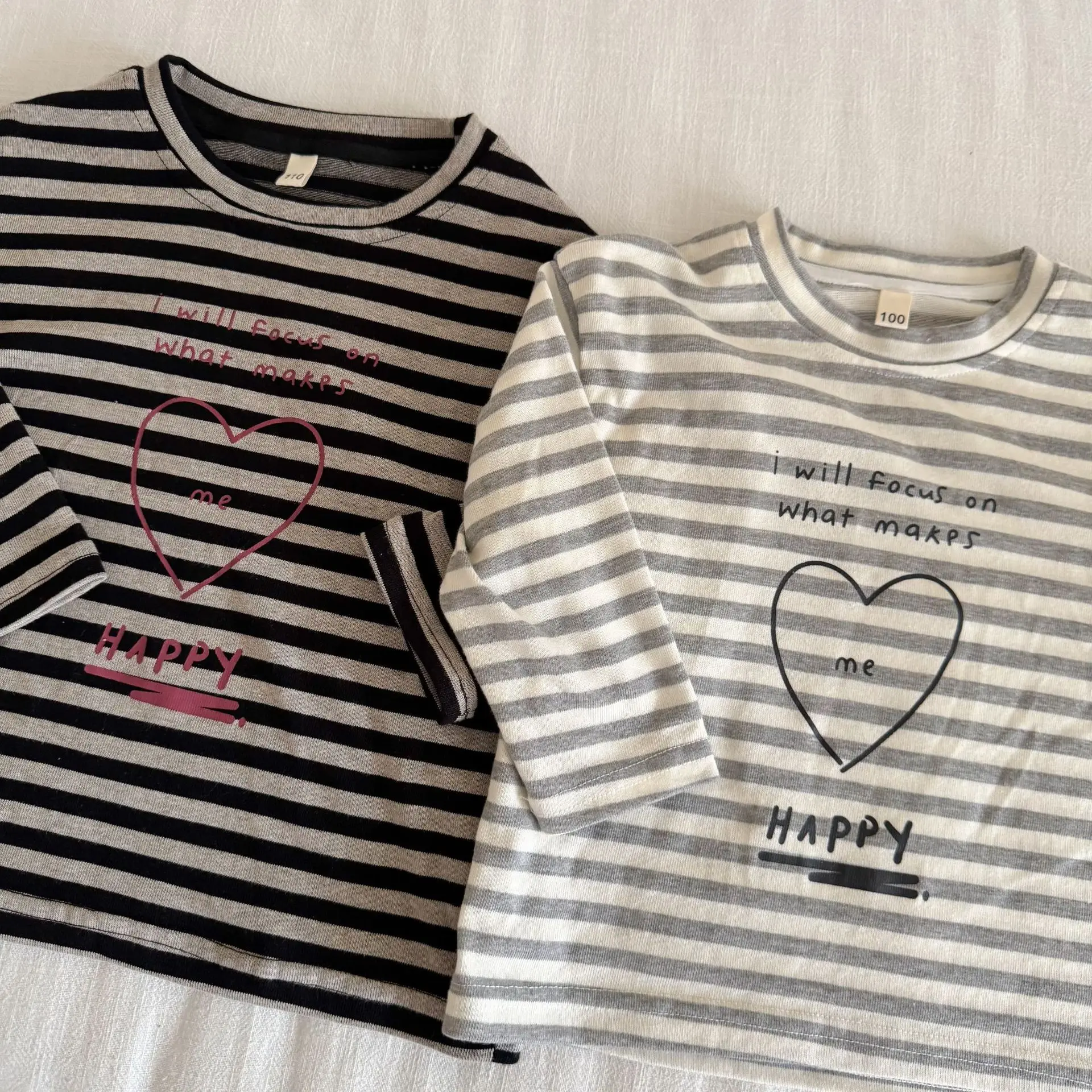 2025 Autumn New Children Long Sleeve T Shirts Cotton Girls Loose Striped Bottoming Shirt Boys Versatile Casual Tops Kids Clothes 10 S3e6840e6a20047f9af9b7398a0c7d3242