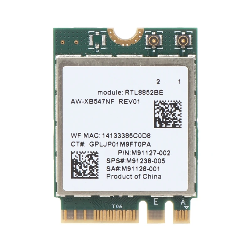 Новая двухдиапазонная карта RTL8852BE 2 WIFI6 802.11ax WIFI карта 1800 Мбит/с BT5.2 модуль
Новая двухдиапазонная карта RTL8852BE 2 WIFI6 802.11ax WIFI карта 1800 Мбит/с BT5.2 модуль