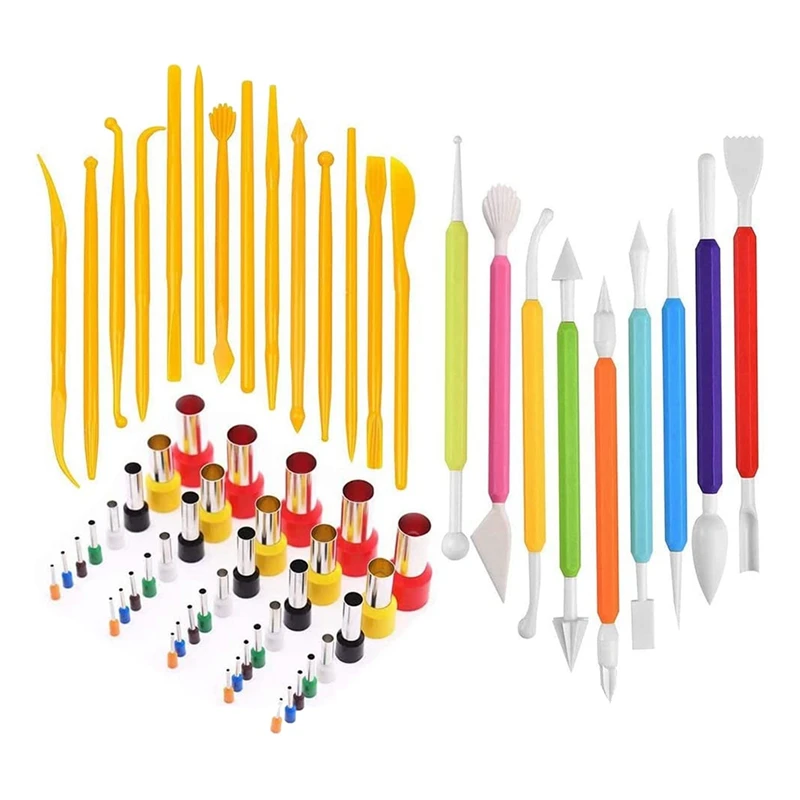 HOT SALE 63Pcs Polymer Clay Cutters Kit 40 Round Shape Cutters With Clay Modeling Tools For Shaping Sculpting Pottery Crafts
HOT SALE 63Pcs Polymer Clay Cutters Kit 40 Round Shape Cutters With Clay Modeling Tools For Shaping Sculpting Pottery Crafts