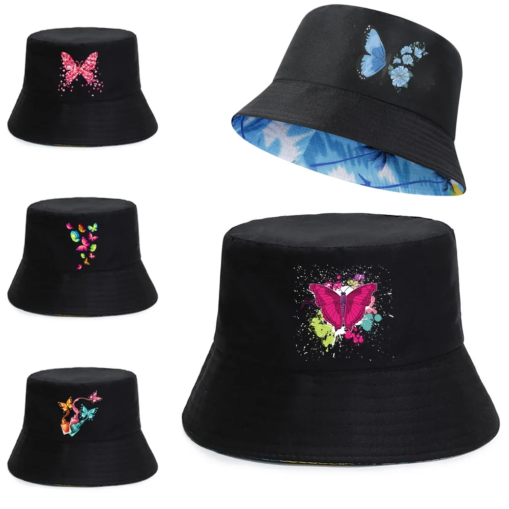 New Women Double-sided Fisherman Caps Summer Outdoor UV-proof Visors Cap Pure Cotton Panama Hat Butterfly Print Men Fishing Hats
New Women Double-sided Fisherman Caps Summer Outdoor UV-proof Visors Cap Pure Cotton Panama Hat Butterfly Print Men Fishing Hats