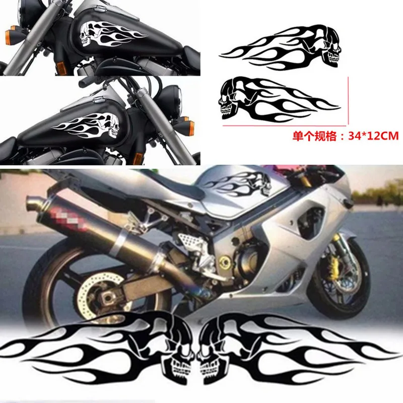 1PCS Personality Decorated Skull Stickers Latte Art Motorcycle Flame Universal Fuel Tank Decals 34X12CM 
1PCS Personality Decorated Skull Stickers Latte Art Motorcycle Flame Universal Fuel Tank Decals 34X12CM