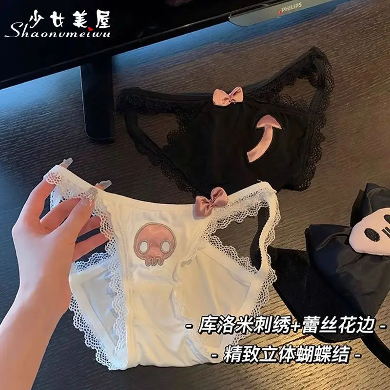 Kawaii Sanrio череп Kuromi мультфильм аниме милая девушка кружевные трусики низкая талия сексуальные полые искушение бант трусы 
Kawaii Sanrio череп Kuromi мультфильм аниме милая девушка кружевные трусики низкая талия сексуальные полые искушение бант трусы