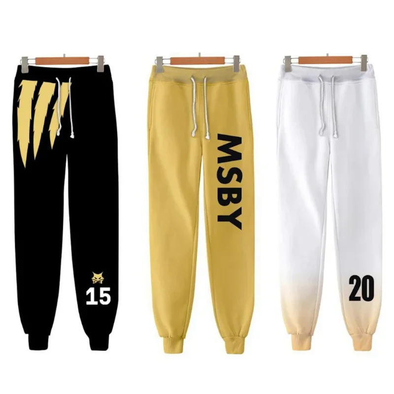 

Anime Haikyuu MSBY Black Jackals 3D Joggers Pants Men/Women Casual Trousers Hip Hop Sweatpants Hinata Shoyo Cosplay Costumes