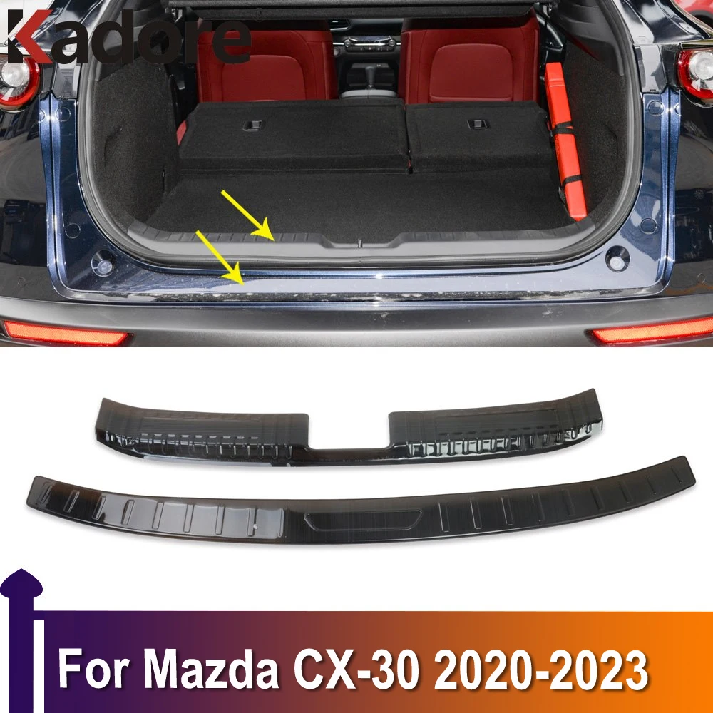 

For Mazda CX30 CX-30 2020 2021 2022 Rear Inner Outer Bumper Protector Trim Door Sill Scuff Cover Plate Accessoreis Car Styling