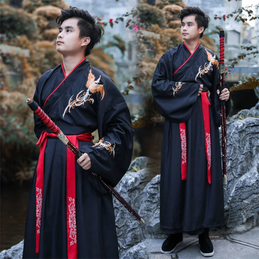 Китайские пары Hanfu с традиционным принтом ханьфу, красные, черные Наборы для мужчин и женщин, карнавальный костюм для косплея, искусственная кожа XL
Китайские пары Hanfu с традиционным принтом ханьфу, красные, черные Наборы для мужчин и женщин, карнавальный костюм для косплея, искусственная кожа XL