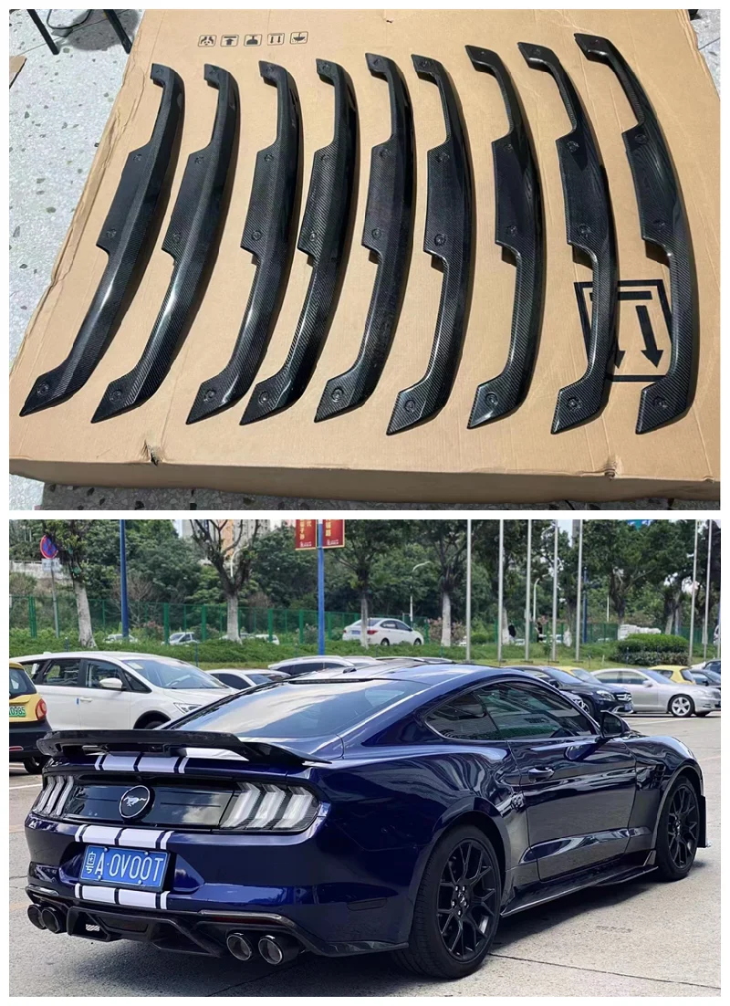 

For Ford Mustang 2015-2022 GT500 Style Small spoiler High Quality Real Carbon Fiber Car Rear Wing Trunk Lip Spoilers