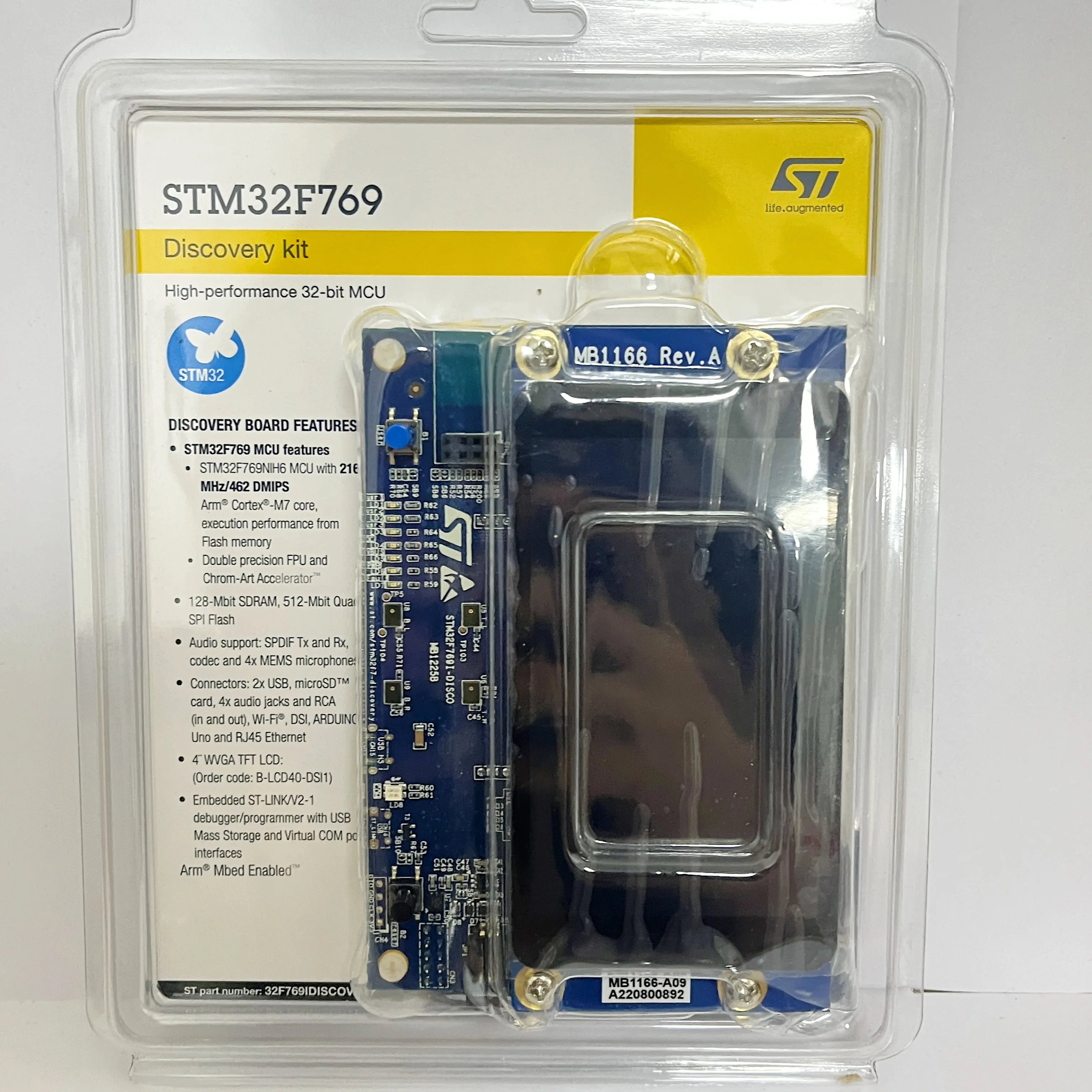Оригинальная аутентичная плата разработки AvadaTech STM32F769I-DISCO ST, итальянский метод
Оригинальная аутентичная плата разработки AvadaTech STM32F769I-DISCO ST, итальянский метод