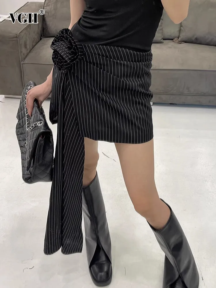 VGH Striped Irregular Hem Mini Skirts for Women High Waist Patchwork Appliques Bodycon Slim Casual Skirt Female Summer Clothing
VGH Striped Irregular Hem Mini Skirts for Women High Waist Patchwork Appliques Bodycon Slim Casual Skirt Female Summer Clothing