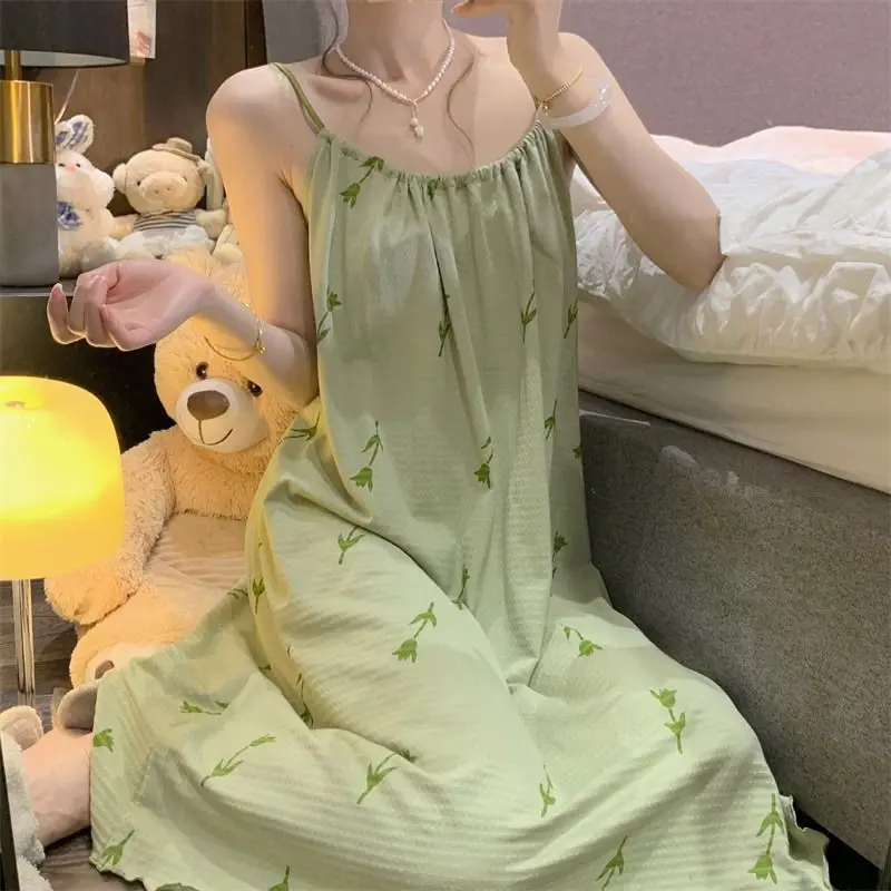 Cute Slip Dress Women's Home Clothes Long Dress Green The Nightgown Woman Very Sexuality Pyjamas Womens Clothing Sexy Sleepwear
Cute Slip Dress Women's Home Clothes Long Dress Green The Nightgown Woman Very Sexuality Pyjamas Womens Clothing Sexy Sleepwear