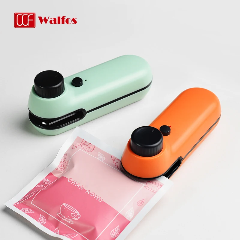 

Walfos snack sealing machine household portable small mini rechargeable plastic sealing machine food bag opening artifact