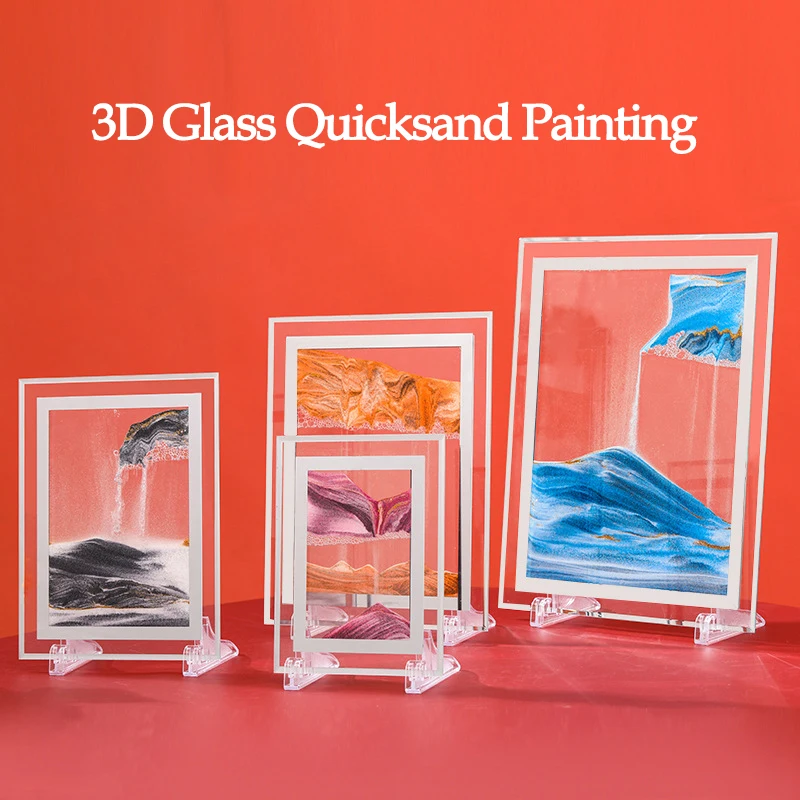 3d картина из стекла, 22 см, трехмерная картина с зыбучим песком, часовой стеклянный декор для гостиной, украшения для аксессуаров 
3d картина из стекла, 22 см, трехмерная картина с зыбучим песком, часовой стеклянный декор для гостиной, украшения для аксессуаров