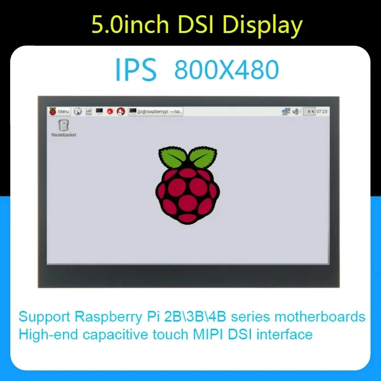 

5.0" 5.0 inch 800*480 MIPI IPS TFT DSI Multi-Touch Capacitive Touch Panel LCD Module Display Monitor Screen for Raspberry Pi