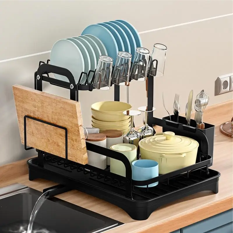 Kitchen Organizer Dish Drying Rack Rustproof Storage Dish Drainer 2 Layer Iron Dishes Rack Kitchen Utensil Storage Rack for home
Kitchen Organizer Dish Drying Rack Rustproof Storage Dish Drainer 2 Layer Iron Dishes Rack Kitchen Utensil Storage Rack for home