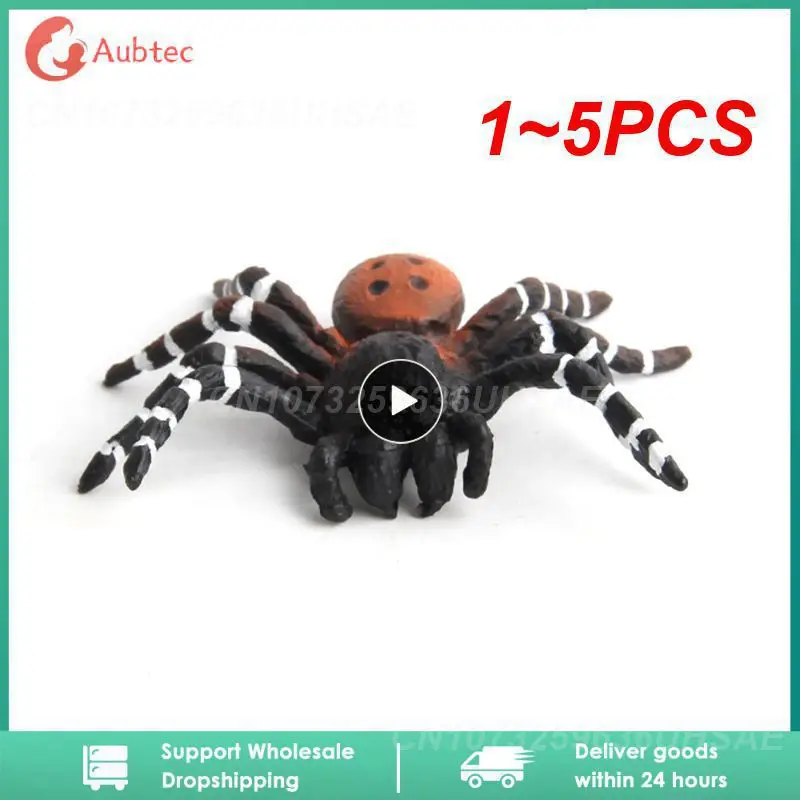 

1~5PCS 9.5cm Large Fake Realistic Spider Insect Model Toy Fun Halloween Scary Prop Novelty Practical Jokes Insect