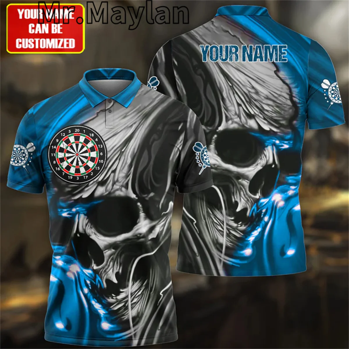 Personalized Name Multi Color Skull Darts Abstract 3D Printed Polo Shirt Men/Women Gift for Darts Lovers Summer Sleeveless Tee-6
Personalized Name Multi Color Skull Darts Abstract 3D Printed Polo Shirt Men/Women Gift for Darts Lovers Summer Sleeveless Tee-6