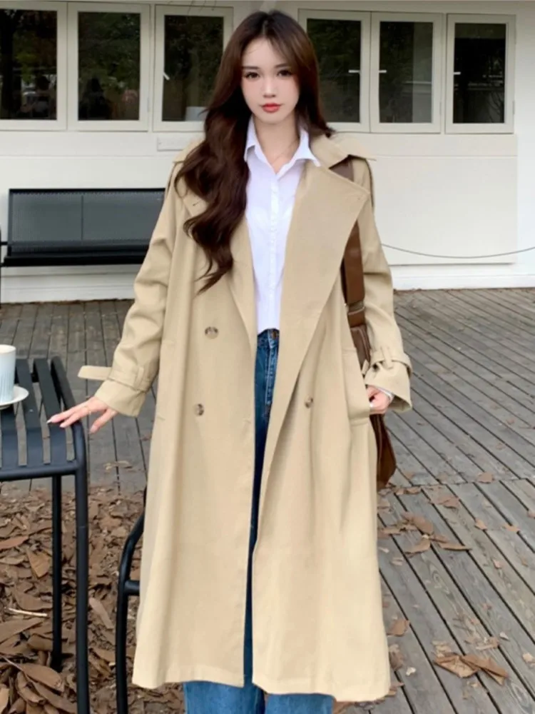 2023 England Women Long Sleeve Trend Coat Fashion Solid Female Vintage New Midi Windbreak Autumn Elegant Single Breasted Jacket
2023 England Women Long Sleeve Trend Coat Fashion Solid Female Vintage New Midi Windbreak Autumn Elegant Single Breasted Jacket