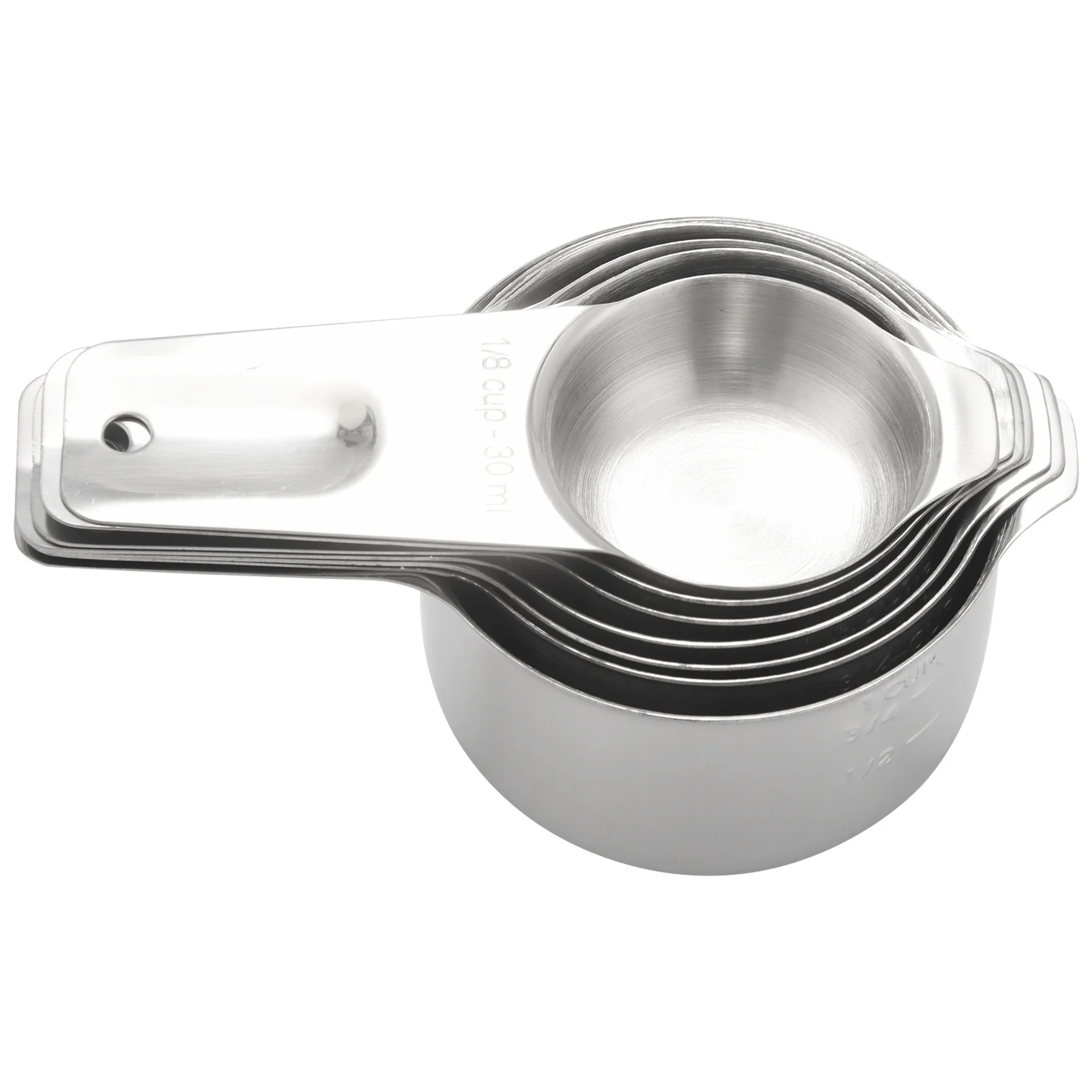 Measuring Cups Set of 7 with 1/8 Cup Coffee Scoop,Stainless Steel Metal Measuring Cup, 7 Piece Stackable Set with Spout
Measuring Cups Set of 7 with 1/8 Cup Coffee Scoop,Stainless Steel Metal Measuring Cup, 7 Piece Stackable Set with Spout