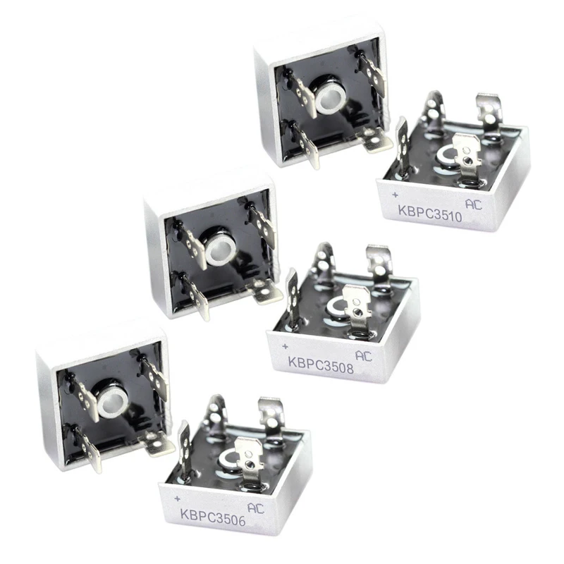2~200Pcs KBPC3510 KBPC3508 KBPC3506 Bridge Rectifier 35A 1000V/800V/600V DIP-4 Square Bridge Cuttable Feet GBU Footprint Bridge
2~200Pcs KBPC3510 KBPC3508 KBPC3506 Bridge Rectifier 35A 1000V/800V/600V DIP-4 Square Bridge Cuttable Feet GBU Footprint Bridge