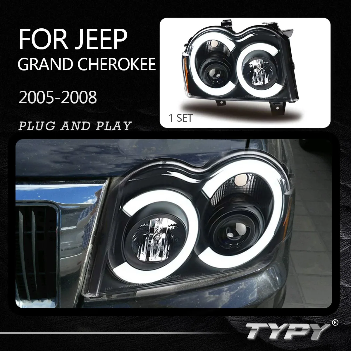 Car Headlights Headlamp Accessories Modified LED DRL Head Lamp Head Light For Jeep Chrysler Grand Cherokee 2005-2008
Car Headlights Headlamp Accessories Modified LED DRL Head Lamp Head Light For Jeep Chrysler Grand Cherokee 2005-2008