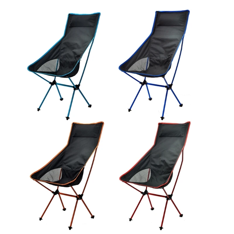 

Outdoor Fishing Chair Compact Camp Backrest Chair Folding Fishing Camping BBQ Chairs Collapsible Padded Arm Chair